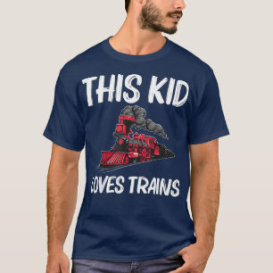 Cool Train S Boys Railroad Public Transportation T-Shirt