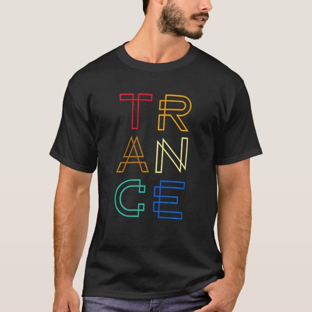 Cool Trance And House Music Design Edm Techno Dj R T-Shirt (Front)