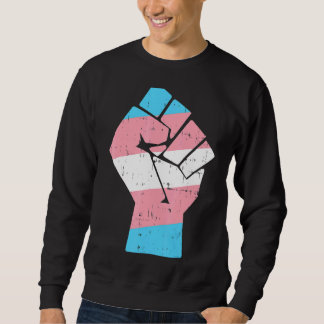Cool Transgender Fist Pride Rights  Lgbt Transexua Sweatshirt
