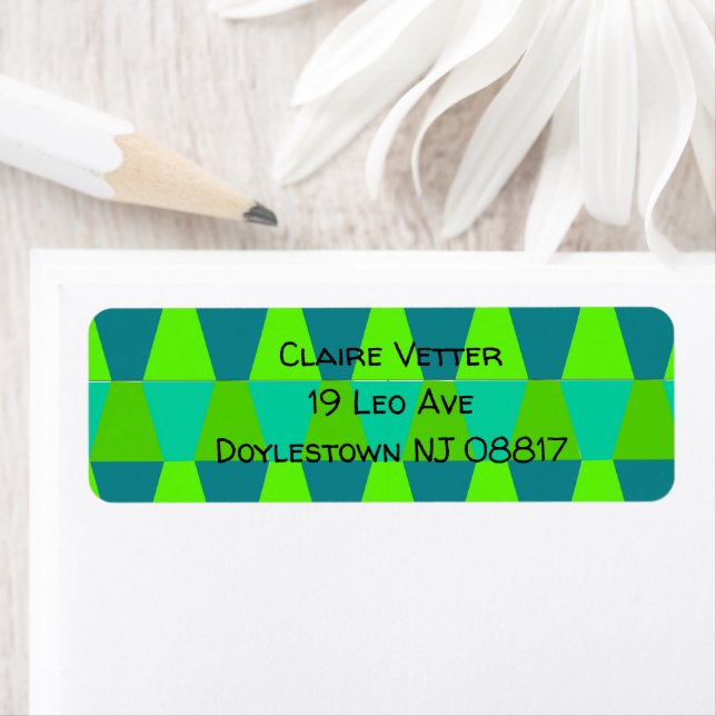 Cool Trapezoids  Return Address Label (Insitu)