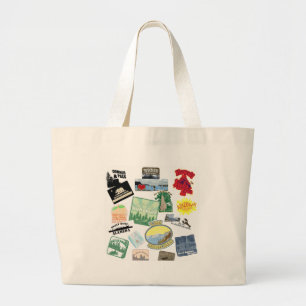 Cool Travel Collage Large Tote Bag