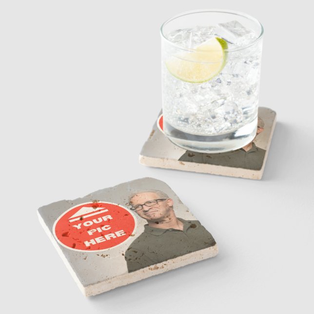 Cool! Travertine Coaster - Personalised (Side)