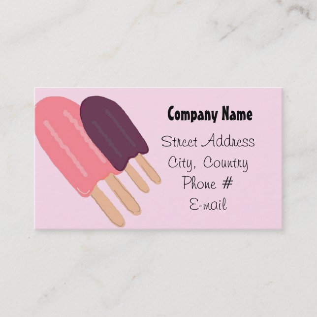 Cool Treats Business Card (Front)