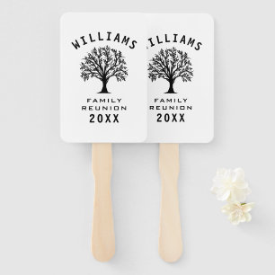 Cool Tree Family Reunion Summer Vacation Road Trip Hand Fan
