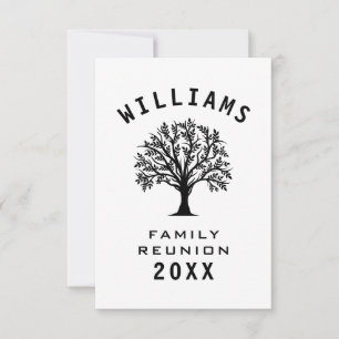 Cool Tree Family Reunion Summer Vacation Road Trip RSVP Card