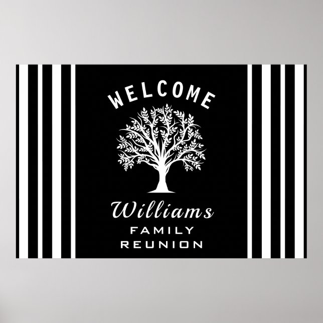 Cool Tree Road Trip Summer Vacation Family Reunion Poster (Front)