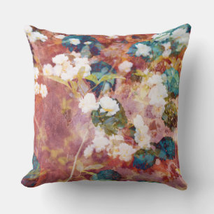 Cool, trendy art of romantic flower pattern cushion