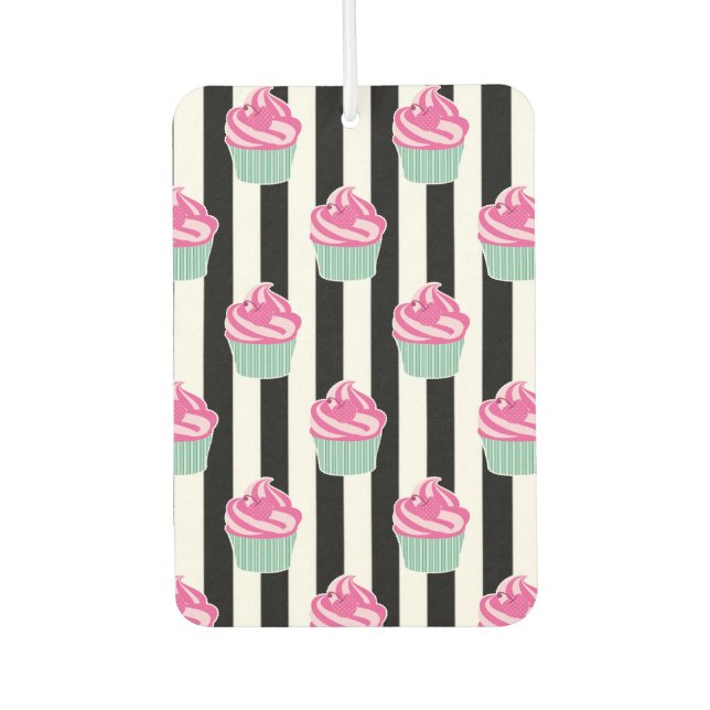 Cool Trendy Black and Wite Car Air Freshener (Front)