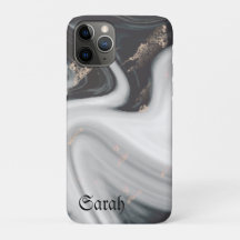 Cool Trendy Black Marble Case-Mate iPhone Case
