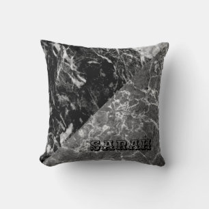 Cool Trendy Black Marble Cushion