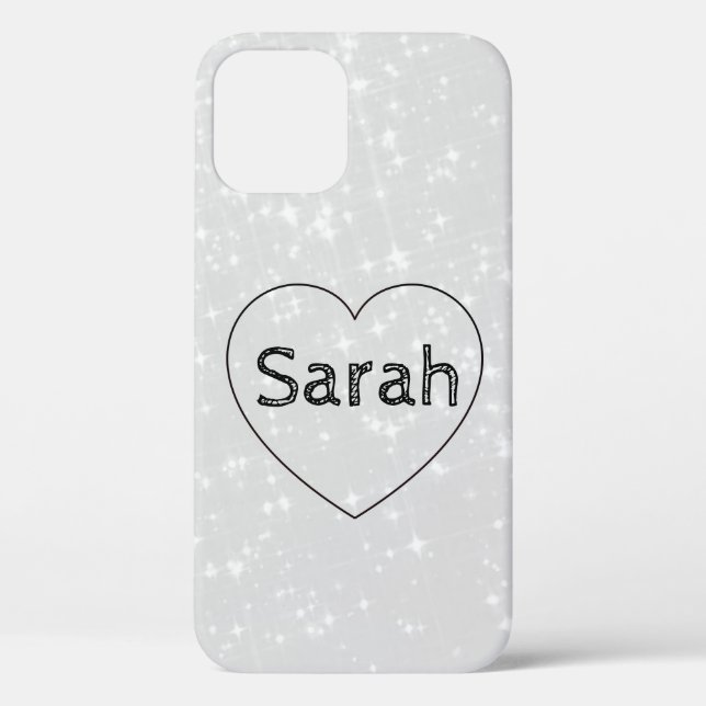 Cool Trendy Blue Heart Case-Mate iPhone Case (Back)