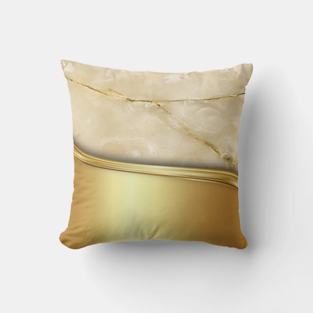 Cool Trendy Gold Marble  Cushion (Front)