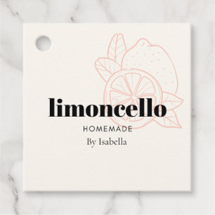 Cool Trendy Homemade Limoncello Thankyou Favour Tags