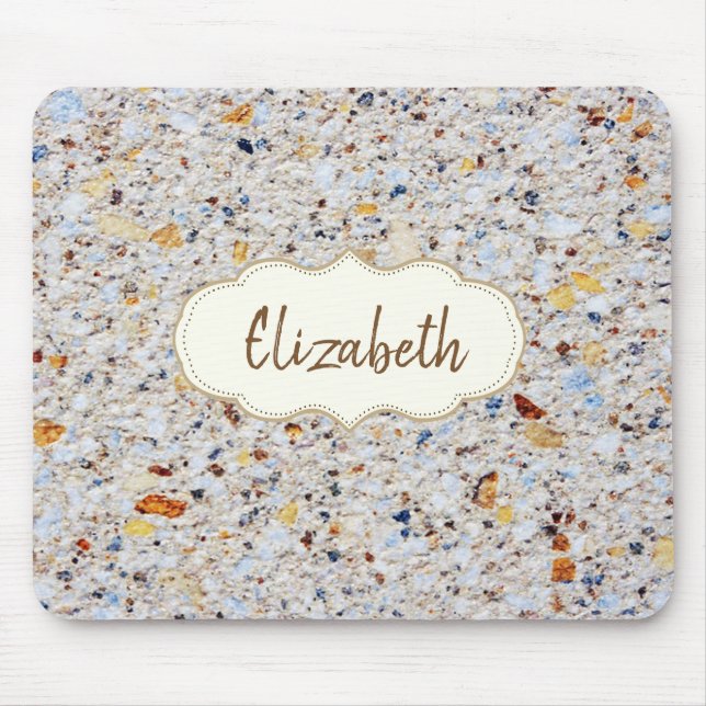 Cool Trendy, Marble,Stone Frame -Personalised Mouse Pad (Front)