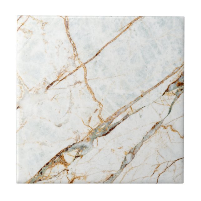 Cool Trendy Marble Stone Texture Pattern Ceramic Tile (Front)