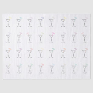 Cool Trendy Martini Glasses Tissue Paper