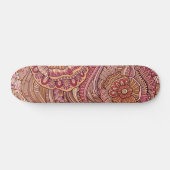 Cool Trendy Modern Abstract Floral Pattern Skateboard (Horz)