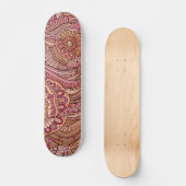 Cool Trendy Modern Abstract Floral Pattern Skateboard (Front)