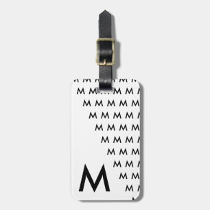 Cool Trendy Modern Unique Monogram Luggage Tag