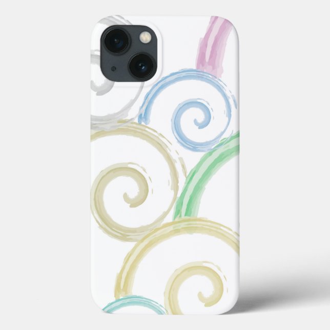 Cool, trendy, modern wave water colour brushes Case-Mate iPhone case (Back)