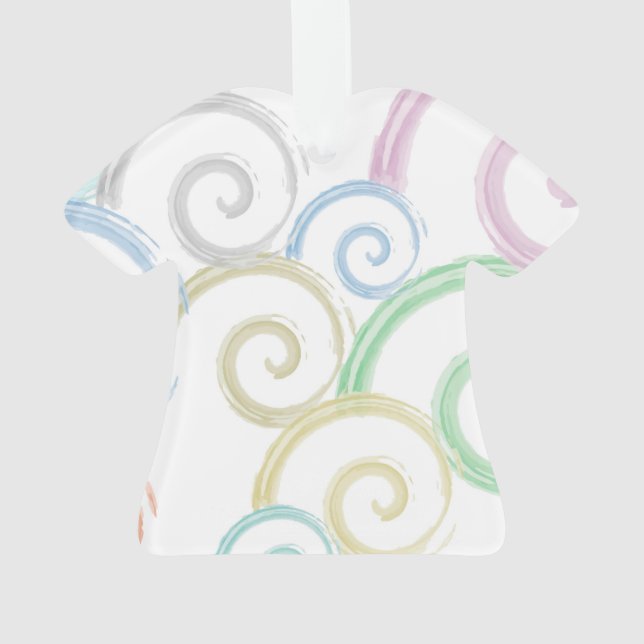 Cool, trendy, modern wave water colour brushes ornament (Back)