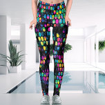 Cool Trendy Multi Coloured Vivid with Black Ladies Leggings<br><div class="desc">Introducing the "Shy Shy Panda" Cool Trendy Multi Coloured Ladies Leggings! This wonderful q design will add a stylish and energetic touch to your wardrobe. Featuring detailed vivid multi coloured, intricate trendy dancing clothes, contemporary eyecatching festival style, unique and modern clubbing pattern, modern gym or clubbing cut and quirky and...</div>