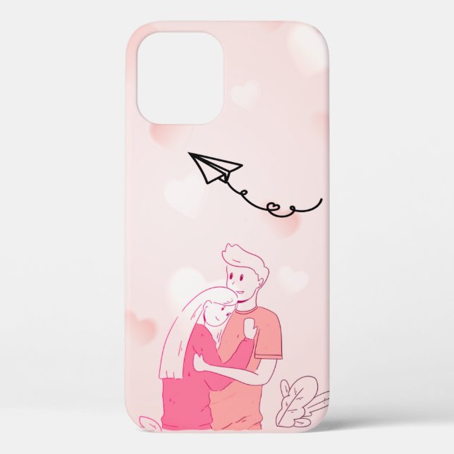 Cool Trendy Pink Couple Case-Mate iPhone Case (Back)