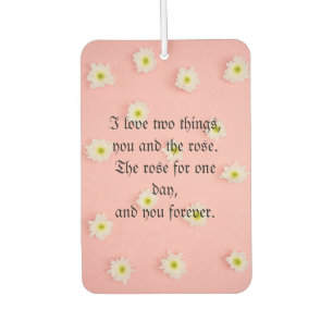 Cool Trendy Pink Flowers Car Air Freshener