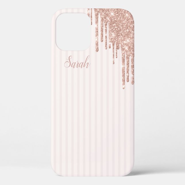 Cool Trendy Pink Glitter Case-Mate iPhone Case (Back)