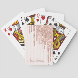 Cool Trendy Pink Glitter  Playing Cards