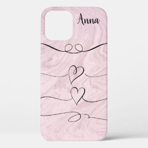 Cool Trendy Pink Heart Love Case-Mate iPhone Case