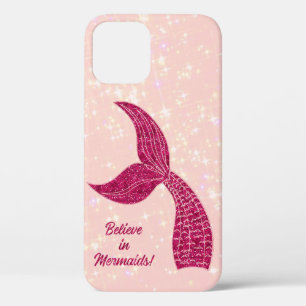 Cool Trendy Pink Mermaid iPhone 12 Case