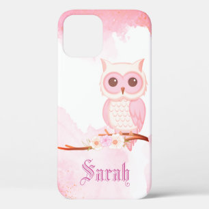 Cool Trendy Pink Owl Case-Mate iPhone Case