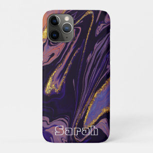 Cool Trendy Purple Marble Case-Mate iPhone Case
