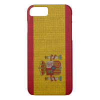 Cool trendy Spain flag burlap