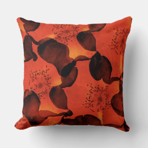 Cool, trendy, unique digital art of flower pattern cushion