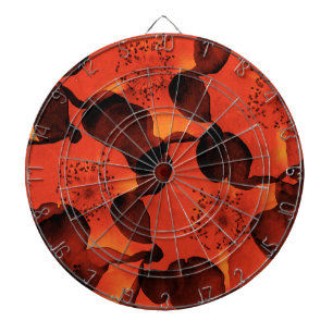 Cool, trendy, unique digital art of flower pattern dartboard