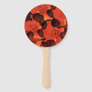 Cool, trendy, unique digital art of flower pattern hand fan