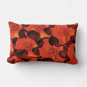Cool, trendy, unique digital art of flower pattern lumbar cushion