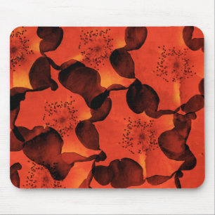 Cool, trendy, unique digital art of flower pattern mouse pad
