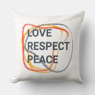 Cool, trendy, urban graphic design of a saying cushion
