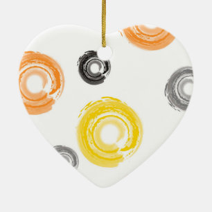 Cool, trendy, urban, modern paint brush art ceramic ornament