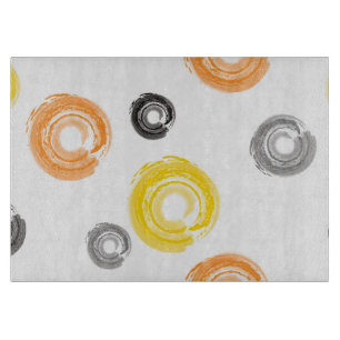 Cool, trendy, urban, modern paint brush art cutting board