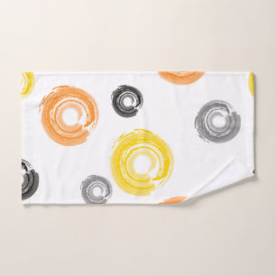 Cool, trendy, urban, modern paint brush art hand towel