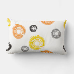 Cool, trendy, urban, modern paint brush art lumbar cushion