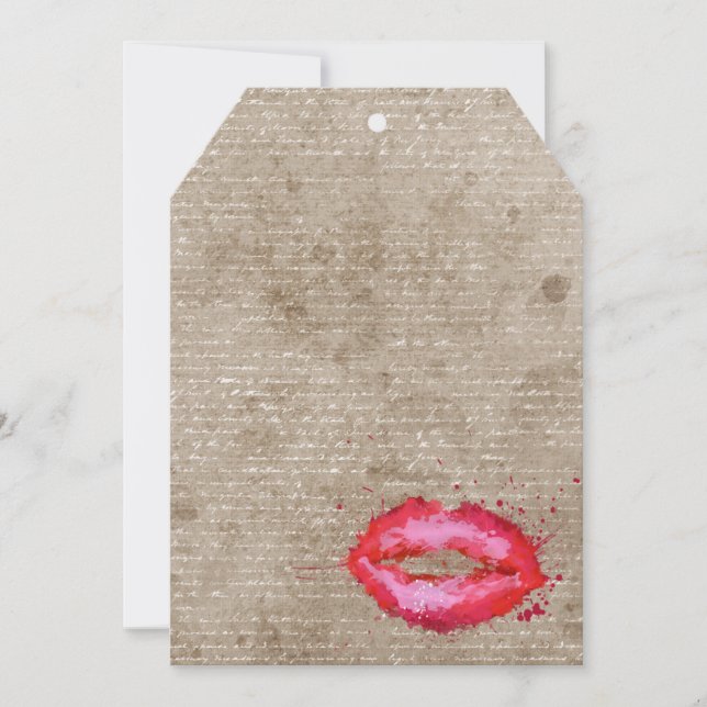 Cool trendy vintage watercolours lips splatters (Front)