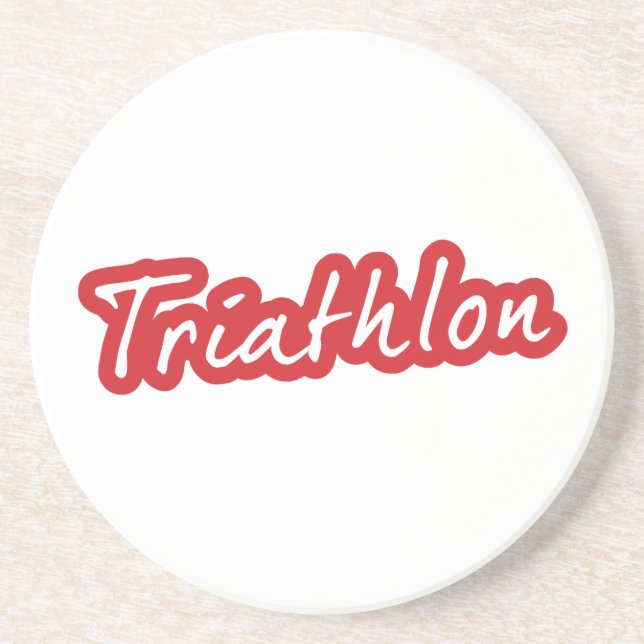 Cool Triathlon design Coaster (Front)