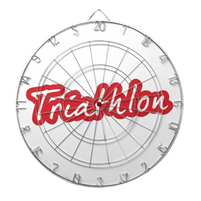 Cool Triathlon design Dartboard (Front)