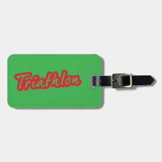 Cool Triathlon design Luggage Tag