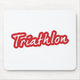 Cool Triathlon design Mouse Pad